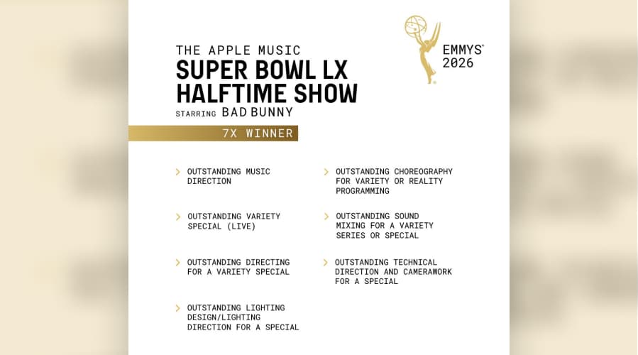 Roc Nation announcement graphic for 2026 Primetime Emmy wins